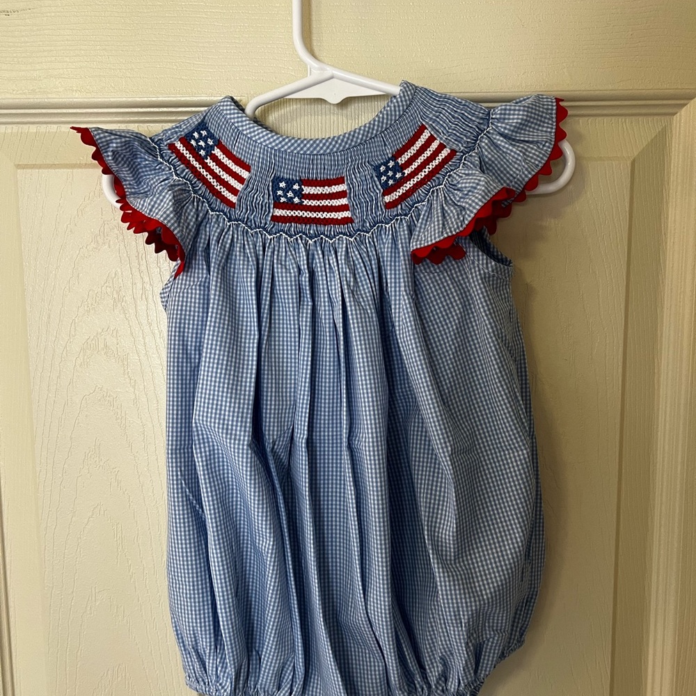 Stitchy Fish Bubble Romper 12 months